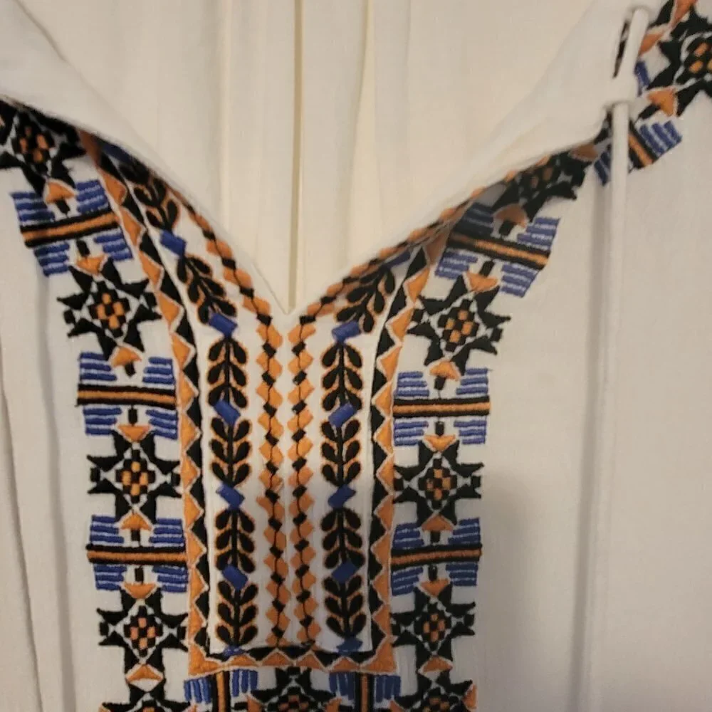 Soft Surroundings white gauze flowy tunic blouse - size XL - Picture 6 of 8